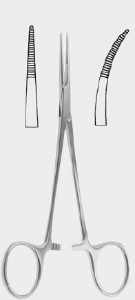 Затискач кровоспинний КУШІНГ (CUSHING) 14,5 см (cm), вигнутий